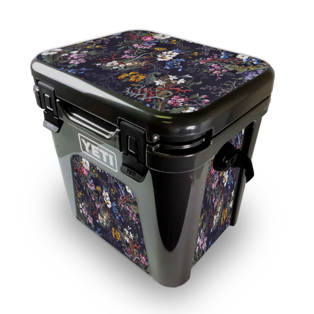 Picture of MightySkins YEROAD24-Midnight Blossom Skin for Yeti Roadie 24 Hard Cooler - Midnight Blossom