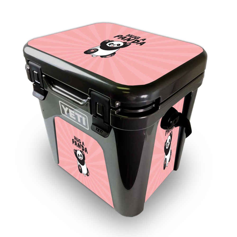 Picture of MightySkins YEROAD24-Hug A Panda Skin for Yeti Roadie 24 Hard Cooler - Hug A Panda