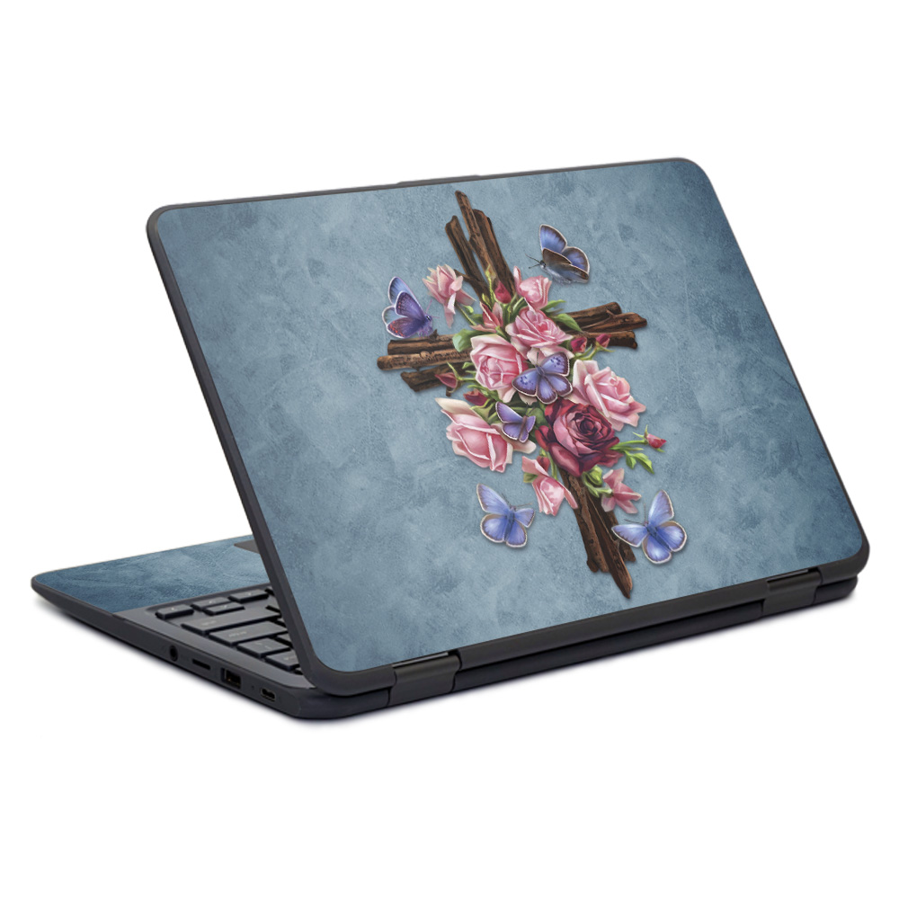 HPCH11G1-Rose Cross Skin for HP Chromebook x360 11 in. G11 2017 - Rose Cross -  MightySkins