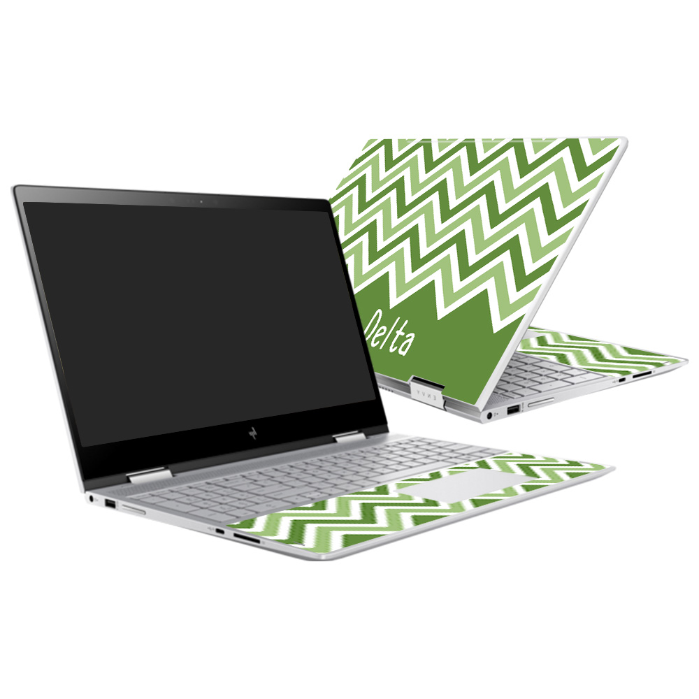 MightySkins Compatible with HP Envy X360 15" (2017) - Kappa Delta Basic Chevron | Protective, Durable, and Unique Vinyl Decal Wrap/Decal | Device Not Included - This is A Skin| Made in The USA