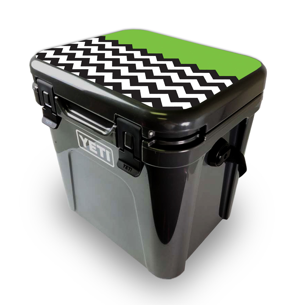 Picture of MightySkins YEROA24LID-Lime Chevron Skin for Yeti Roadie 24 Hard Cooler Lid - Lime Chevron