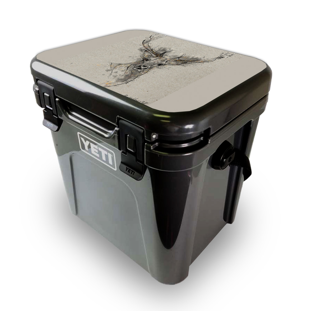 Picture of MightySkins YEROA24LID-Ink Buck Skin for Yeti Roadie 24 Hard Cooler Lid - Ink Buck