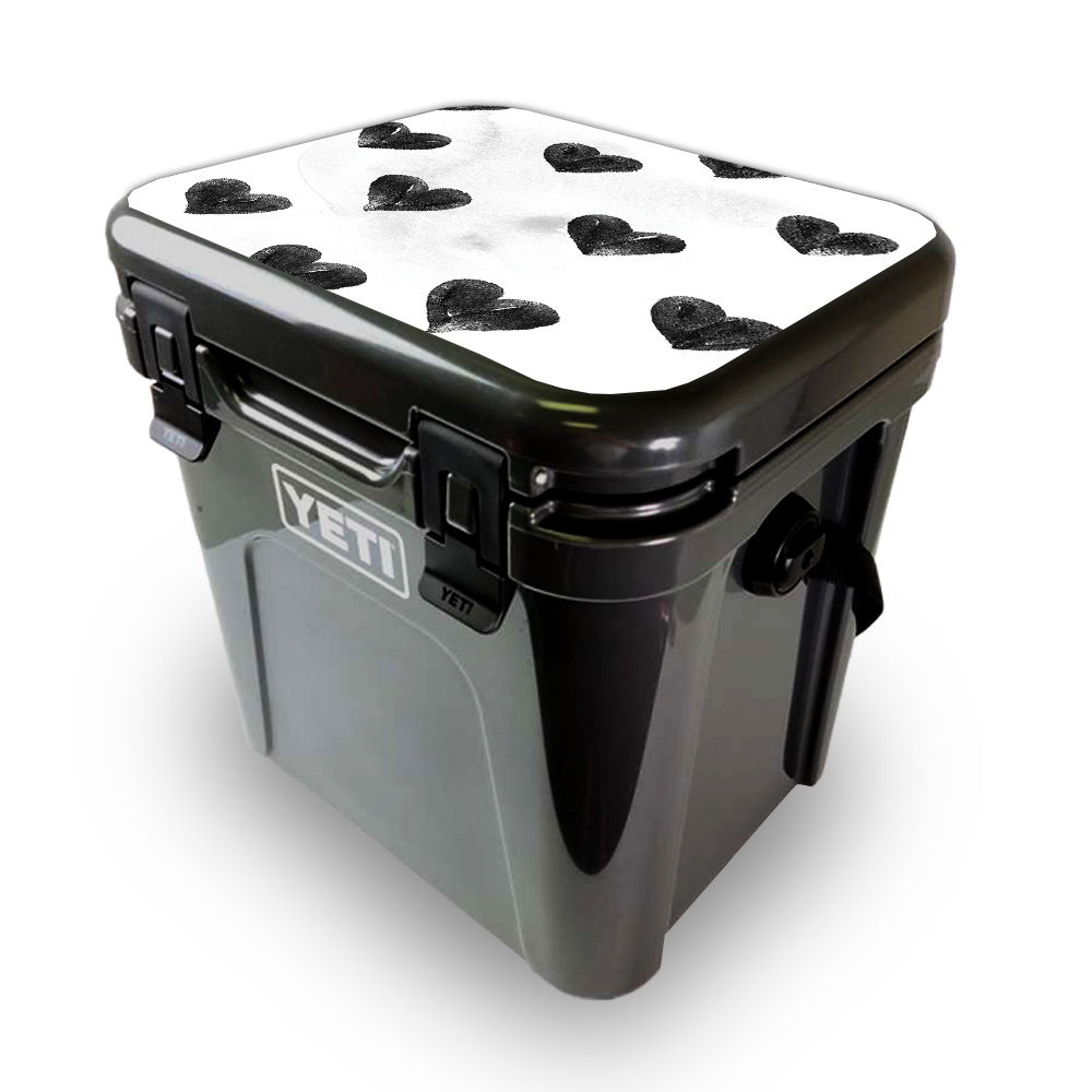 Picture of MightySkins YEROA24LID-Ink Hearts Skin for Yeti Roadie 24 Hard Cooler Lid - Ink Hearts