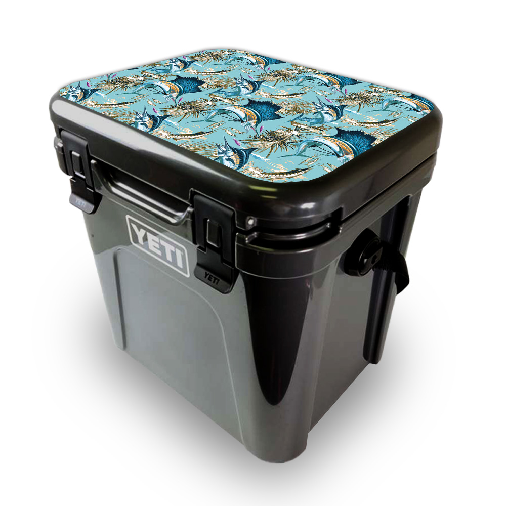 Picture of MightySkins YEROA24LID-Island Fish Skin for Yeti Roadie 24 Hard Cooler Lid - Island Fish