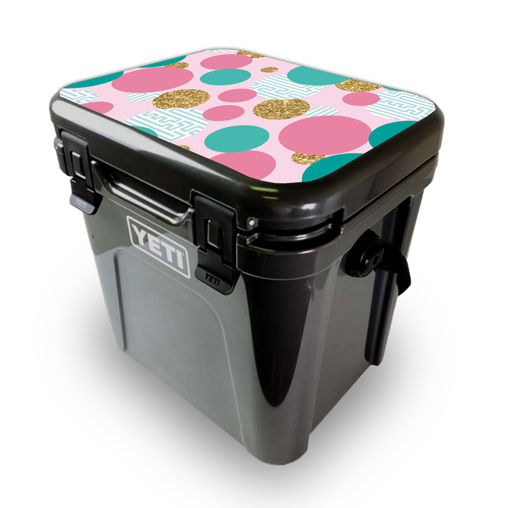 Picture of MightySkins YEROA24LID-Golden Bubbles Skin for Yeti Roadie 24 Hard Cooler Lid - Golden Bubbles
