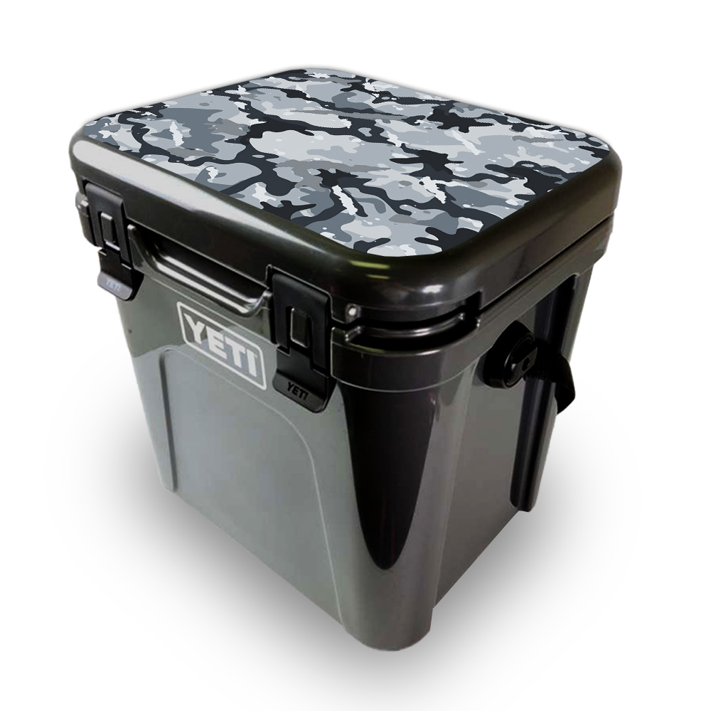 Picture of MightySkins YEROA24LID-Gray Camouflage Skin for Yeti Roadie 24 Hard Cooler Lid - Gray Camouflage