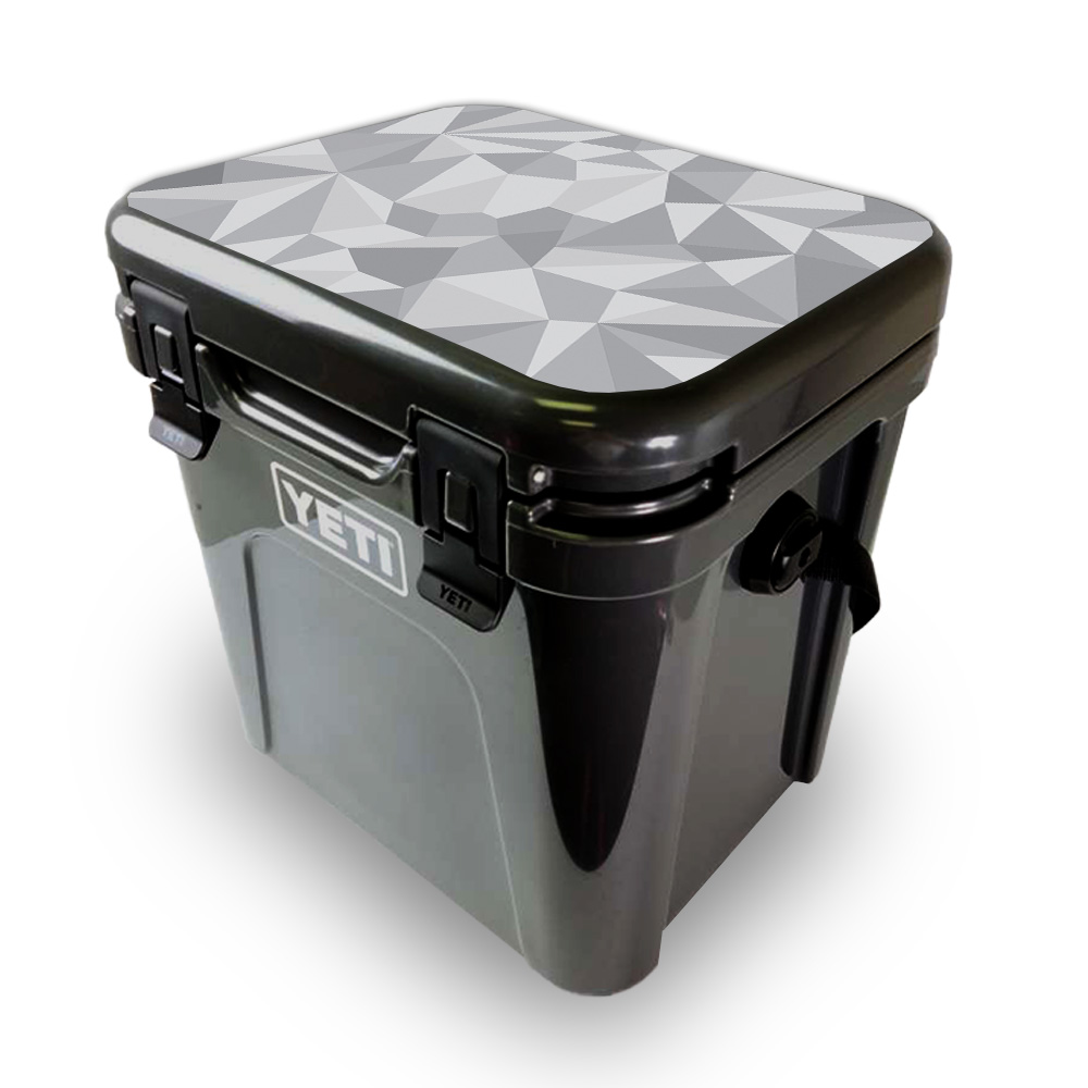 Picture of MightySkins YEROA24LID-Gray Polygon Skin for Yeti Roadie 24 Hard Cooler Lid - Gray Polygon
