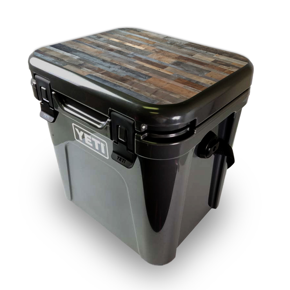 Picture of MightySkins YEROA24LID-Gray Wood Skin for Yeti Roadie 24 Hard Cooler Lid - Gray Wood