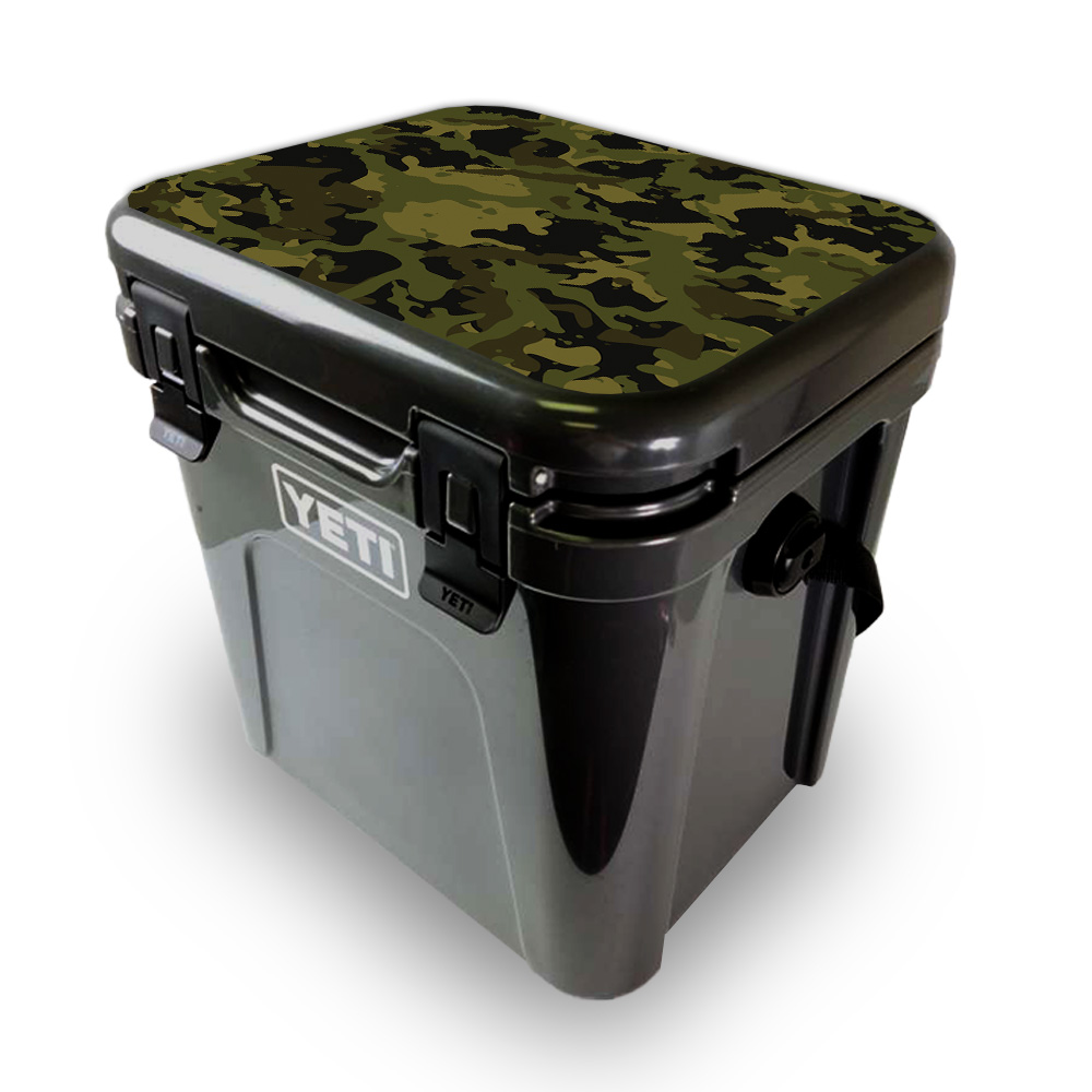 Picture of MightySkins YEROA24LID-Green Camouflage Skin for Yeti Roadie 24 Hard Cooler Lid - Green Camouflage