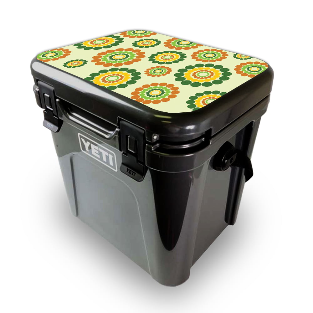 Picture of MightySkins YEROA24LID-Hippie Flowers Skin for Yeti Roadie 24 Hard Cooler Lid - Hippie Flowers