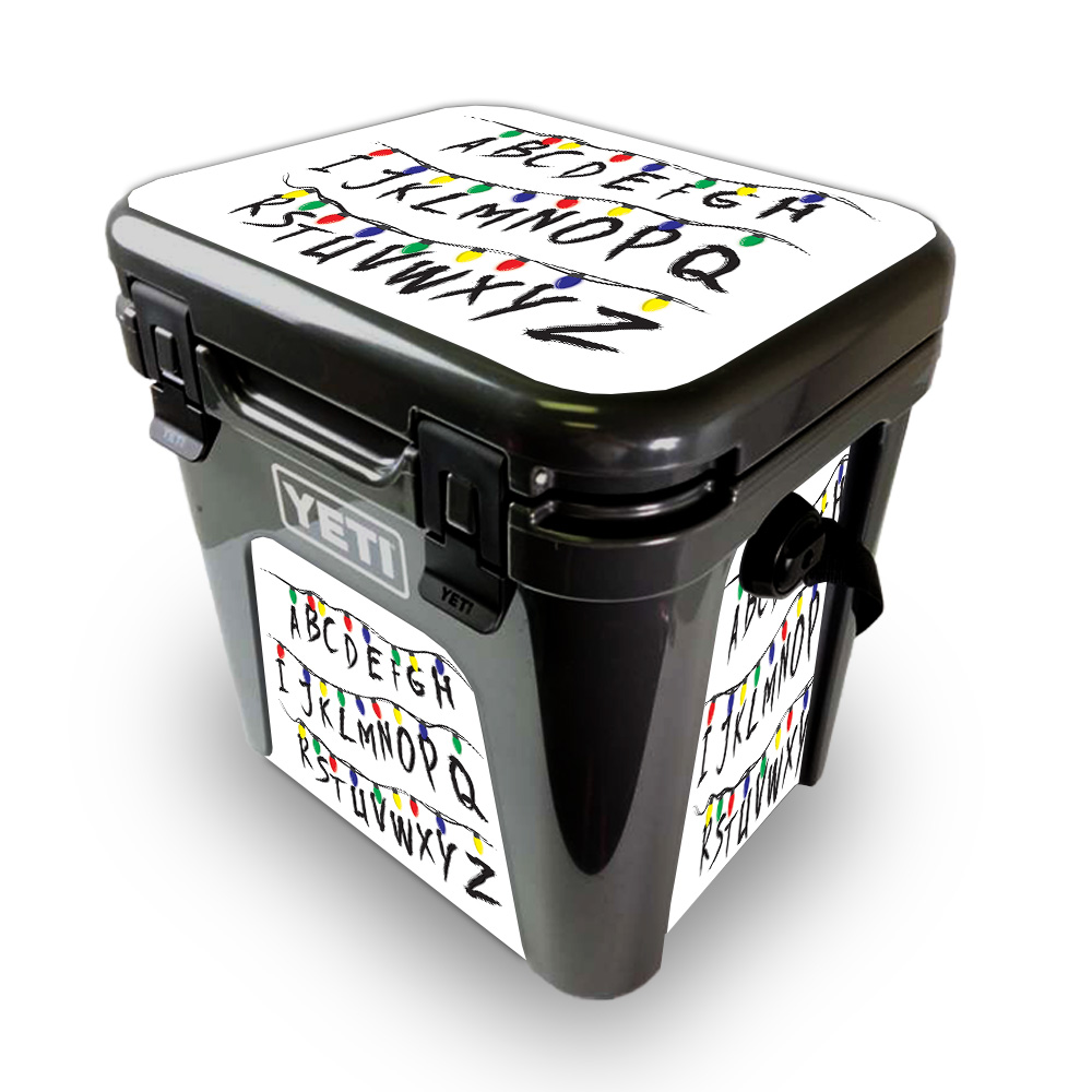Picture of MightySkins YEROAD24-Stranger Alphabet Skin for Yeti Roadie 24 Hard Cooler - Stranger Alphabet