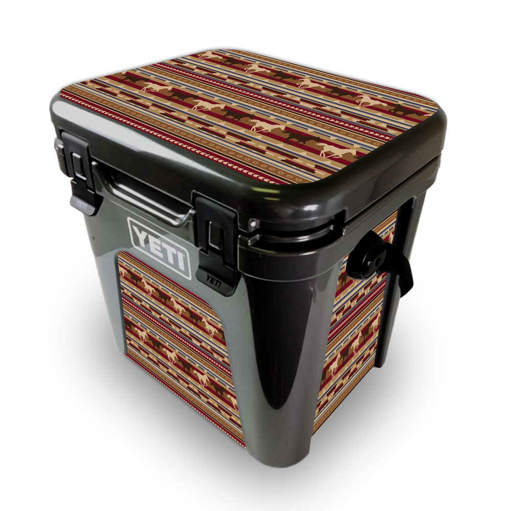Picture of MightySkins YEROAD24-Western Horses Skin for Yeti Roadie 24 Hard Cooler - Western Horses