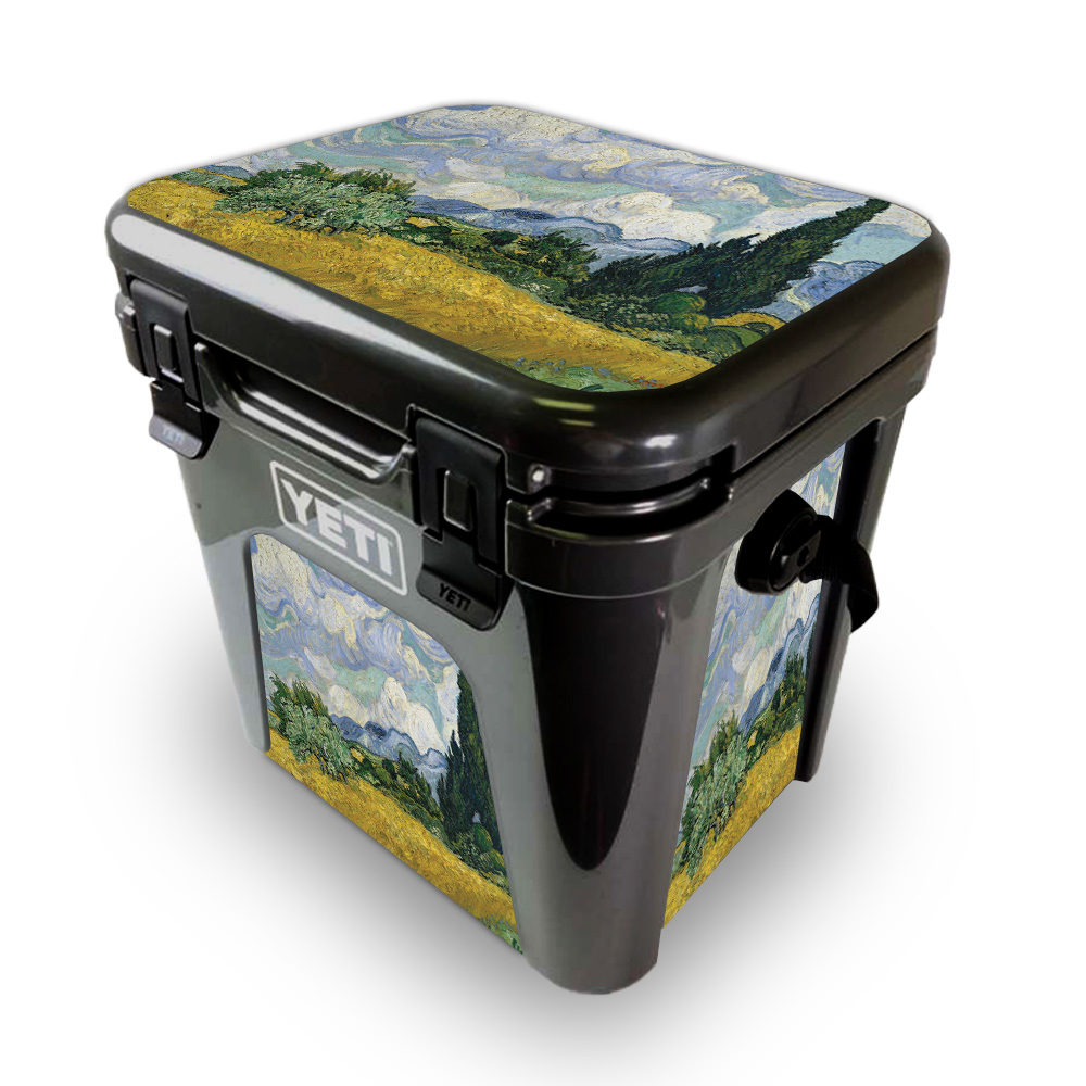 Picture of MightySkins YEROAD24-Wheatfield With Cypresses Skin for Yeti Roadie 24 Hard Cooler - Wheatfield with Cypresses