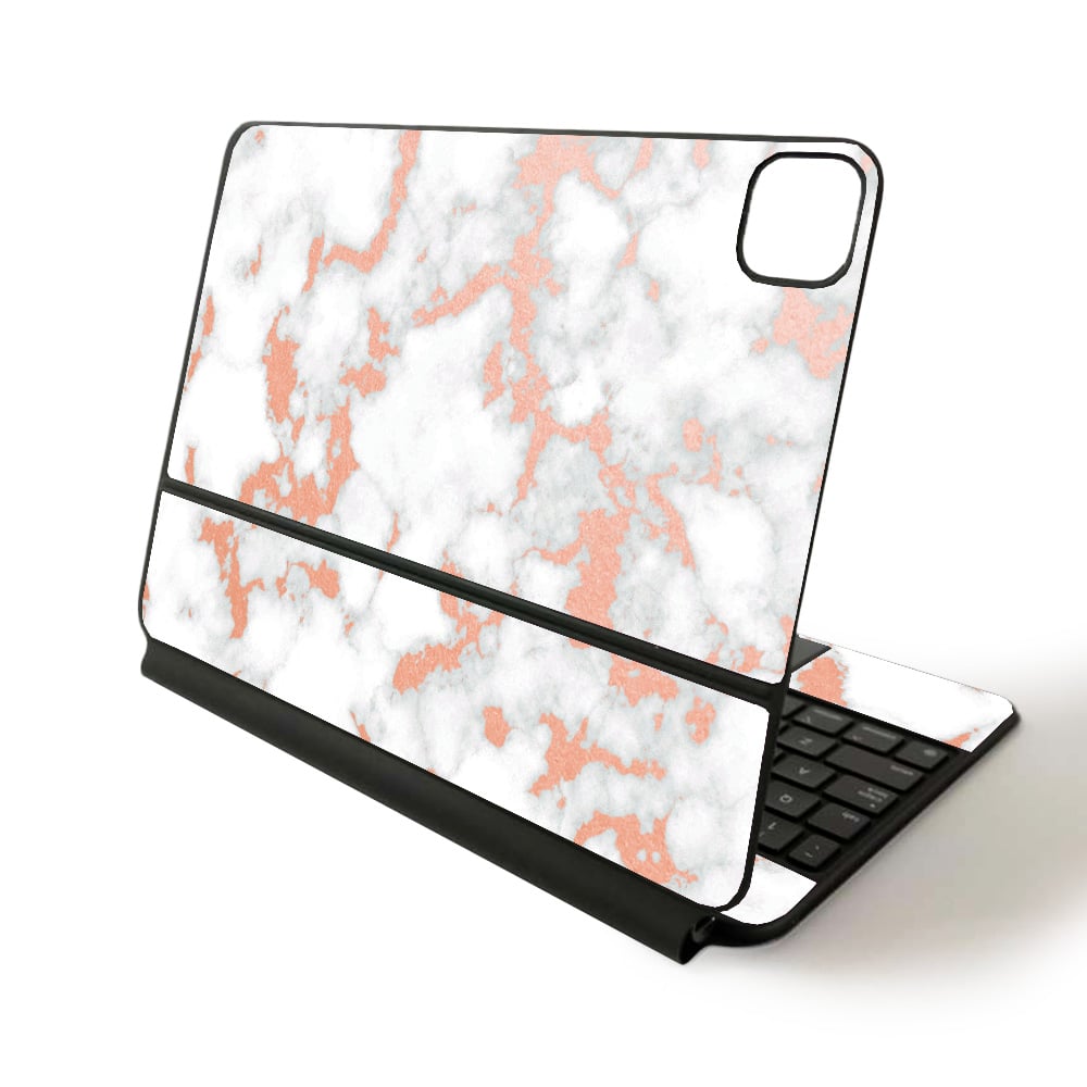 APIPSK1120-Rose Foil Marble Skin for Apple Magic Keyboard & iPad Pro 11 in. 2020 - Rose Foil Marble -  MightySkins