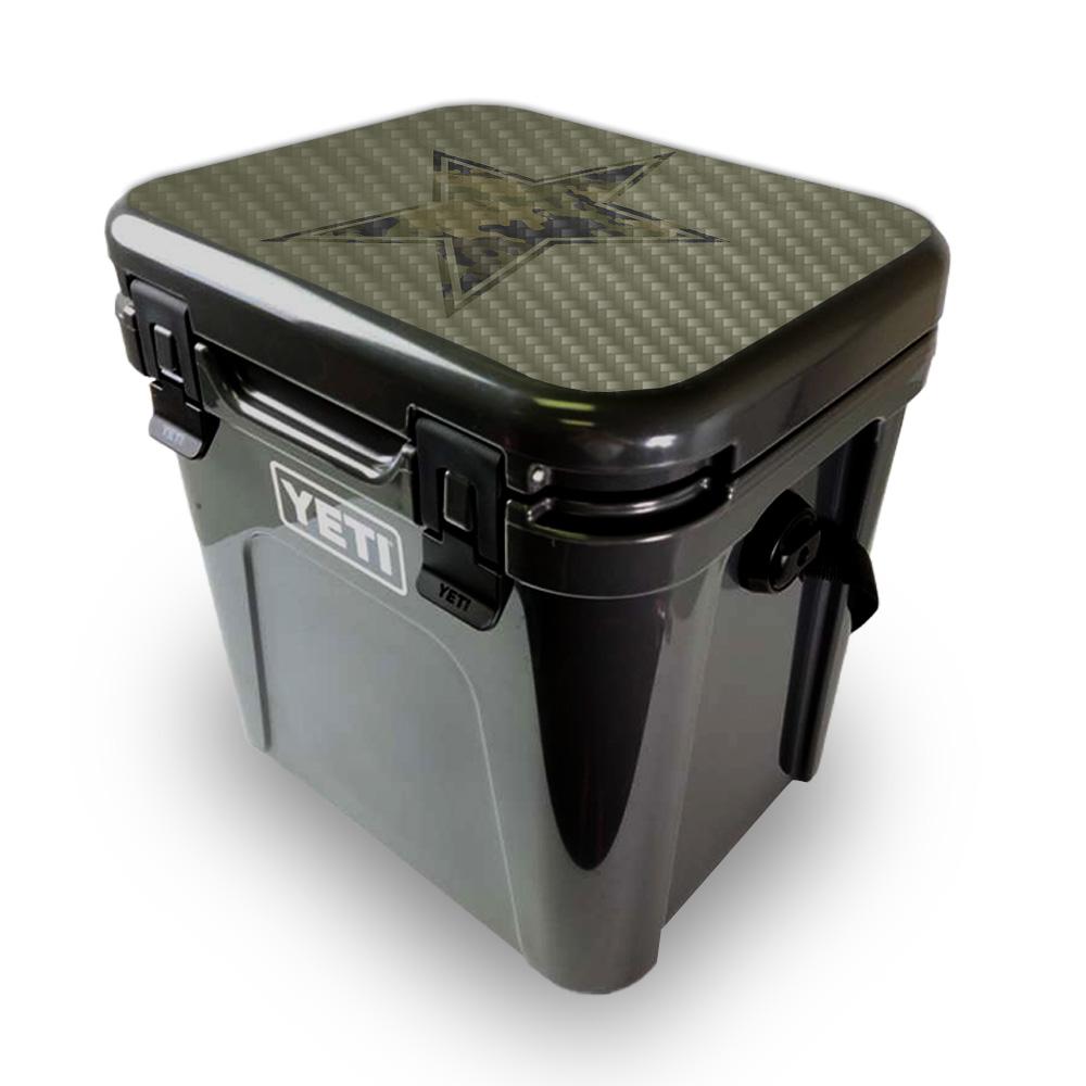 Picture of MightySkins YEROA24LID-Army Star Skin for Yeti Roadie 24 Hard Cooler Lid - Army Star