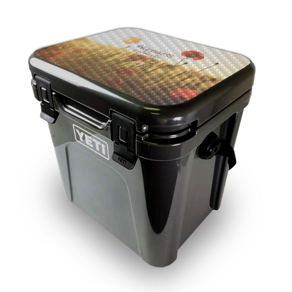 Picture of MightySkins YEROA24LID-Be Happy Skin for Yeti Roadie 24 Hard Cooler Lid - Be Happy