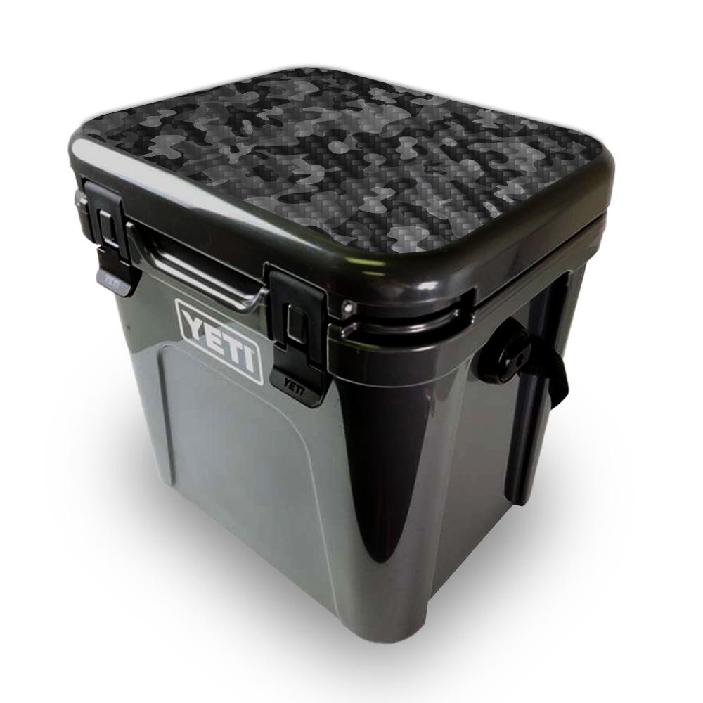 Picture of MightySkins YEROA24LID-Black Camo Skin for Yeti Roadie 24 Hard Cooler Lid - Black Camo