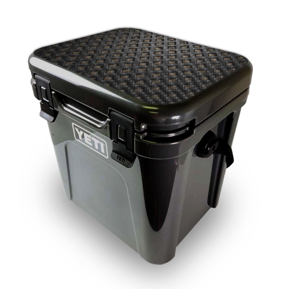 Picture of MightySkins YEROA24LID-Black Wall Skin for Yeti Roadie 24 Hard Cooler Lid - Black Wall