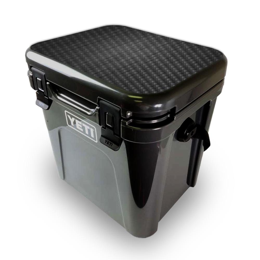 Picture of MightySkins YEROA24LID-Black Wood Skin for Yeti Roadie 24 Hard Cooler Lid - Black Wood