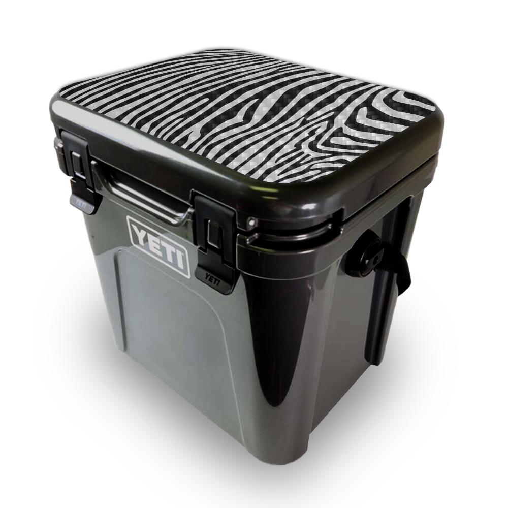 Picture of MightySkins YEROA24LID-Black Zebra Skin for Yeti Roadie 24 Hard Cooler Lid - Black Zebra