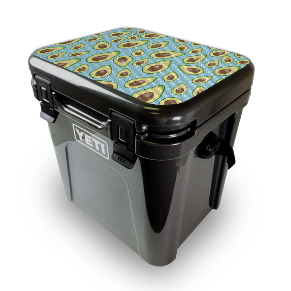 Picture of MightySkins YEROA24LID-Blue Avocados Skin for Yeti Roadie 24 Hard Cooler Lid - Blue Avocados