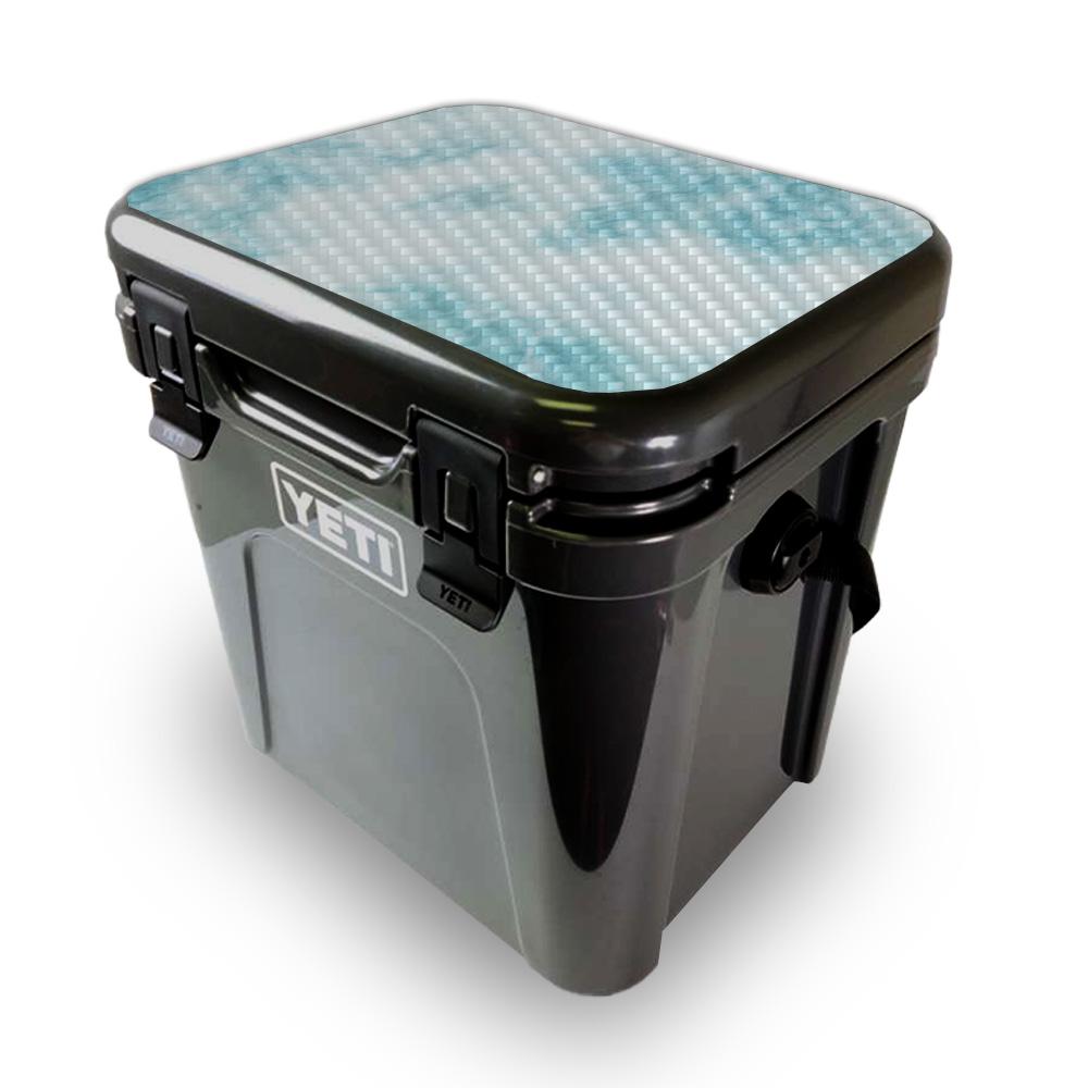 Picture of MightySkins YEROA24LID-Blue Marble Skin for Yeti Roadie 24 Hard Cooler Lid - Blue Marble