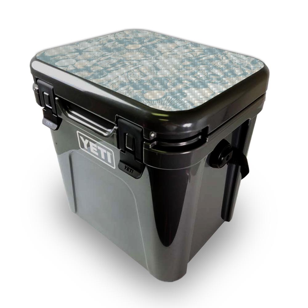 Picture of MightySkins YEROA24LID-Blue Seashells Skin for Yeti Roadie 24 Hard Cooler Lid - Blue Seashells