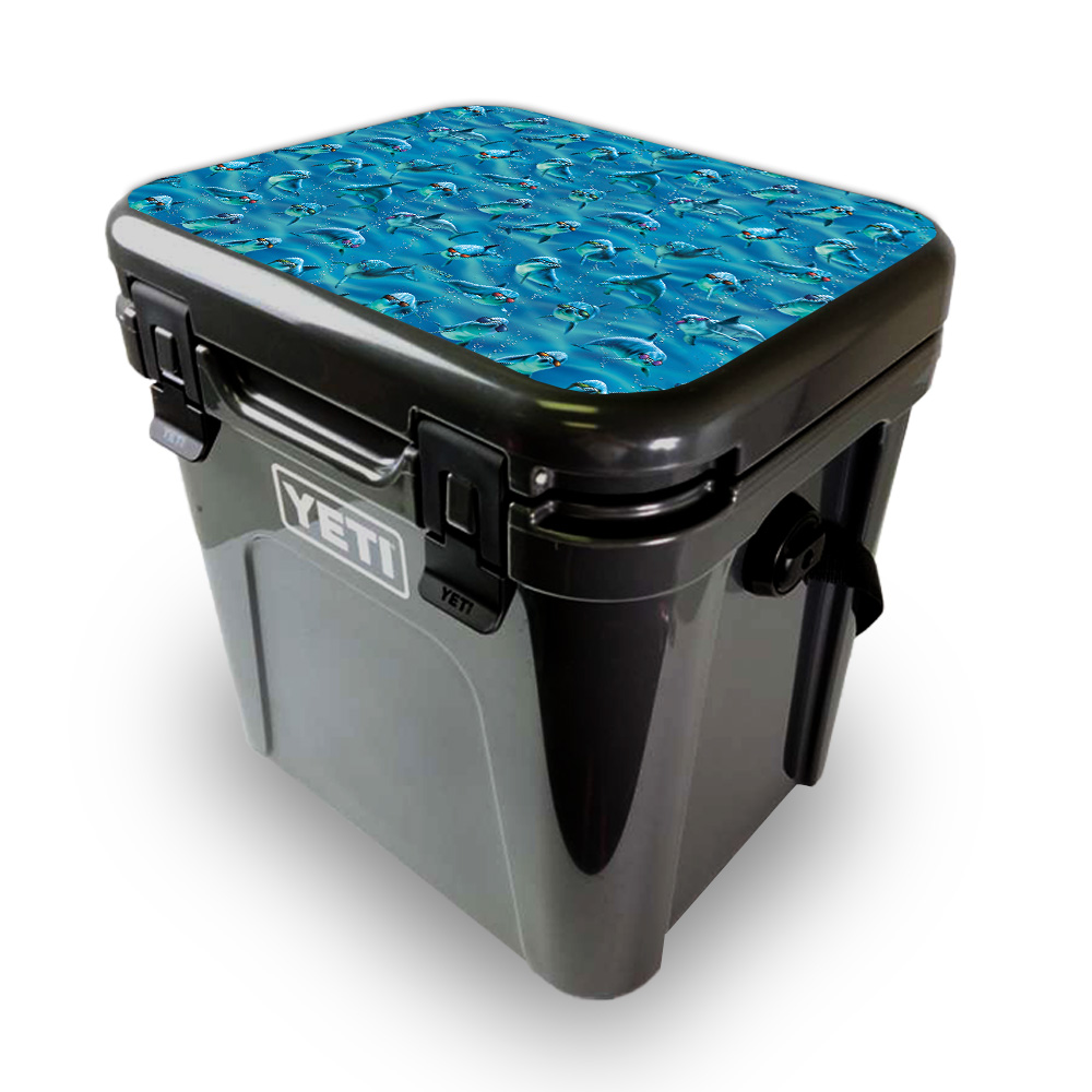 Picture of MightySkins YEROA24LID-Dolphin Gang Skin for Yeti Roadie 24 Hard Cooler Lid - Dolphin Gang