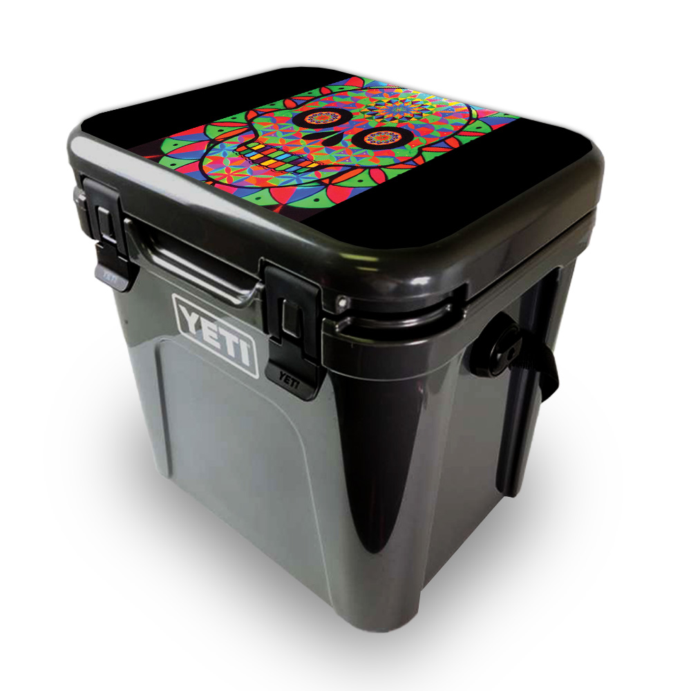 Picture of MightySkins YEROA24LID-Geo Sugar Skull Skin for Yeti Roadie 24 Hard Cooler Lid - Geo Sugar Skull