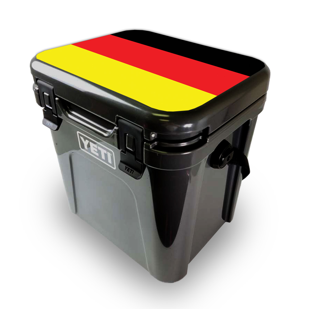 Picture of MightySkins YEROA24LID-German Flag Skin for Yeti Roadie 24 Hard Cooler Lid - German Flag