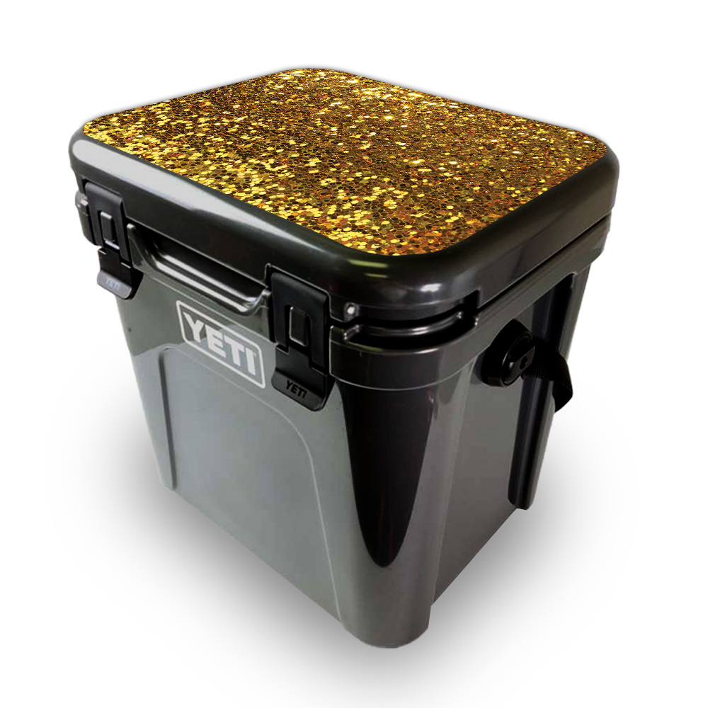 Picture of MightySkins YEROA24LID-Gold Dazzle Skin for Yeti Roadie 24 Hard Cooler Lid - Gold Dazzle