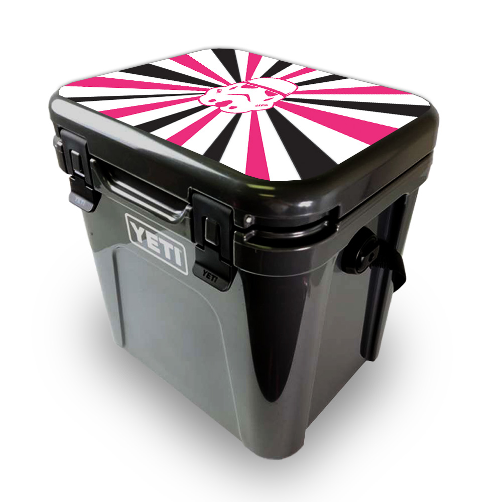 YEROA24LID-Pink Star Rays Skin for Yeti Roadie 24 Hard Cooler Lid - Pink Star Rays -  MightySkins