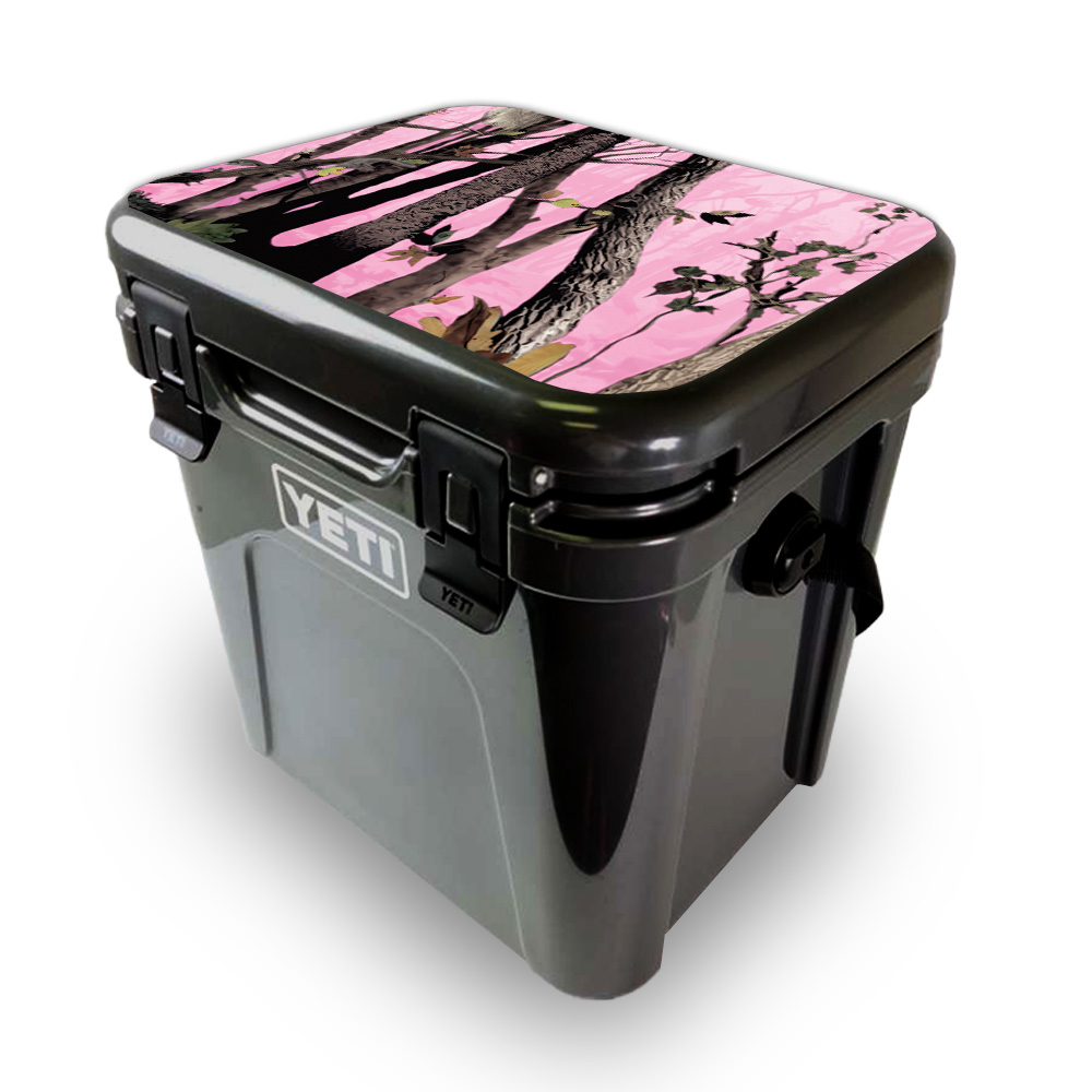 YEROA24LID-Pink Tree Camo Skin for Yeti Roadie 24 Hard Cooler Lid - Pink Tree Camo -  MightySkins