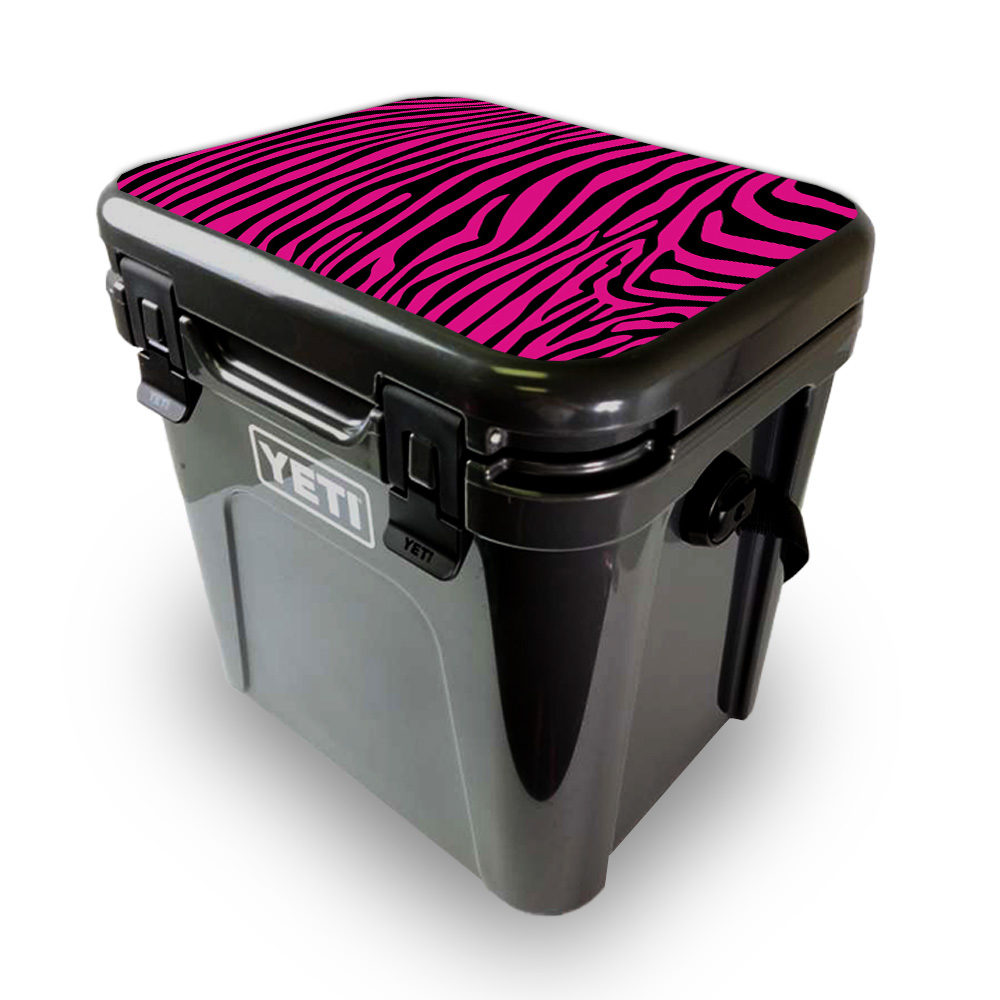 YEROA24LID-Pink Zebra Skin for Yeti Roadie 24 Hard Cooler Lid - Pink Zebra -  MightySkins