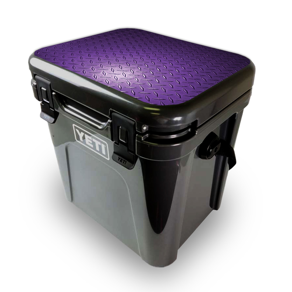 Picture of MightySkins YEROA24LID-Purple Diamond Plate Skin for Yeti Roadie 24 Hard Cooler Lid - Purple Diamond Plate
