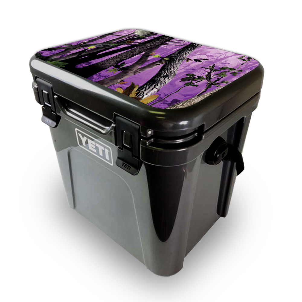 Picture of MightySkins YEROA24LID-Purple Tree Camo Skin for Yeti Roadie 24 Hard Cooler Lid - Purple Tree Camo