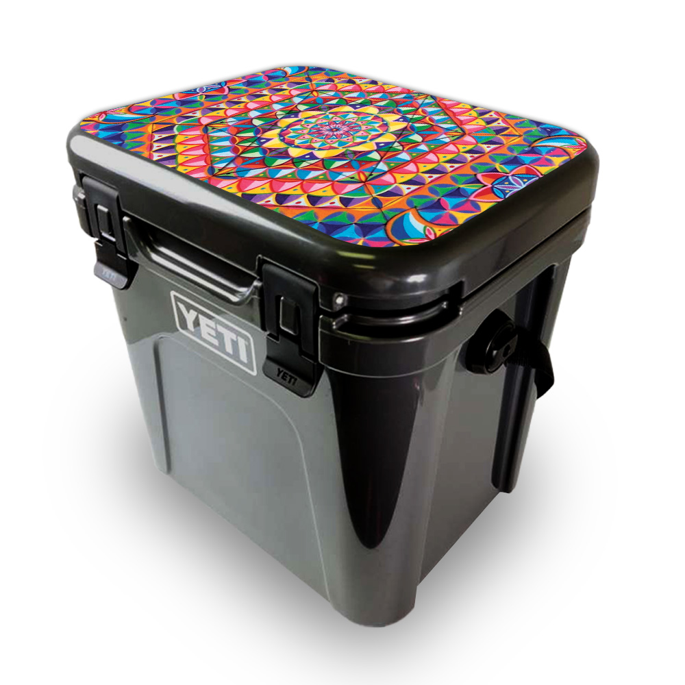 Picture of MightySkins YEROA24LID-Rainbow Kaleidoscope Skin for Yeti Roadie 24 Hard Cooler Lid - Rainbow Kaleidoscope