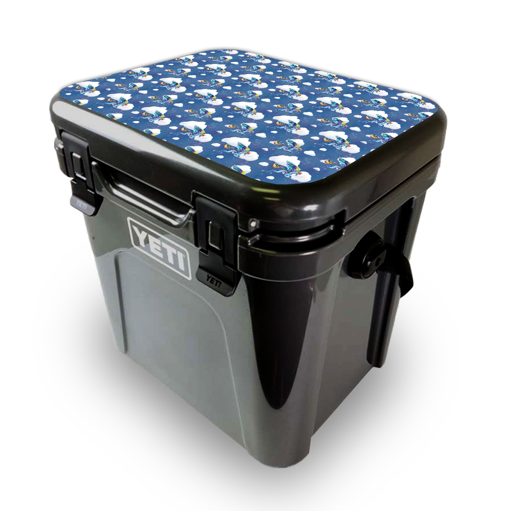 Picture of MightySkins YEROA24LID-Rainbow Pegasus Skin for Yeti Roadie 24 Hard Cooler Lid - Rainbow Pegasus