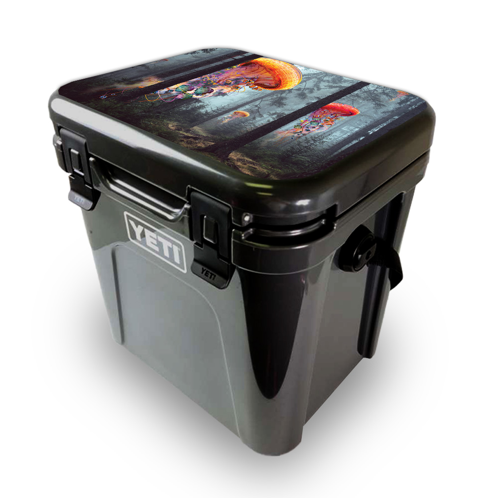Picture of MightySkins YEROA24LID-Electric Jellyfish Skin for Yeti Roadie 24 Hard Cooler Lid - Electric Jellyfish