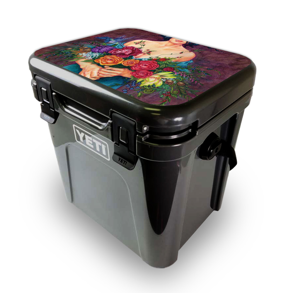 Picture of MightySkins YEROA24LID-Eye Bouquet Skin for Yeti Roadie 24 Hard Cooler Lid - Eye Bouquet