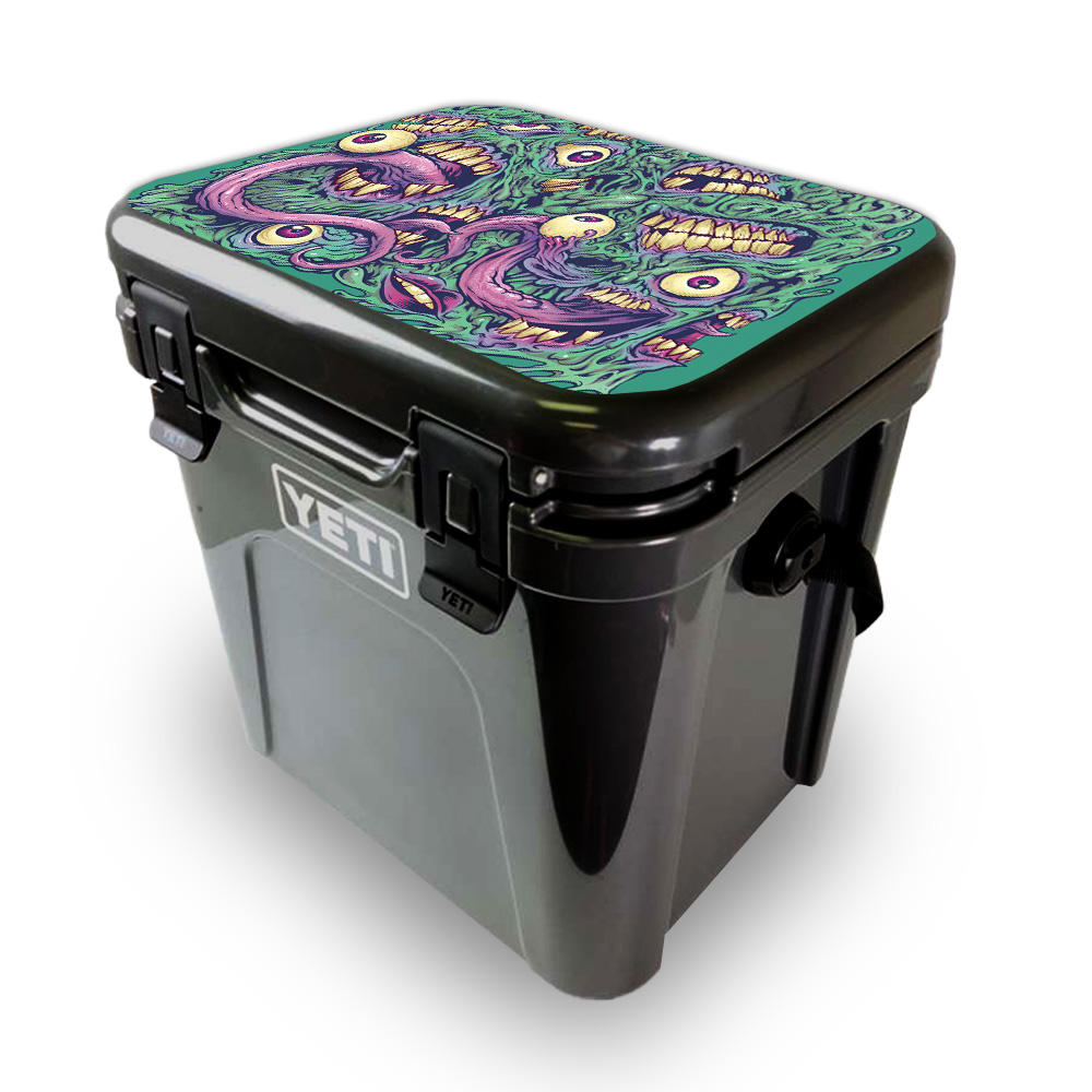 Picture of MightySkins YEROA24LID-Eyes And Teeth Skin for Yeti Roadie 24 Hard Cooler Lid - Eyes & Teeth