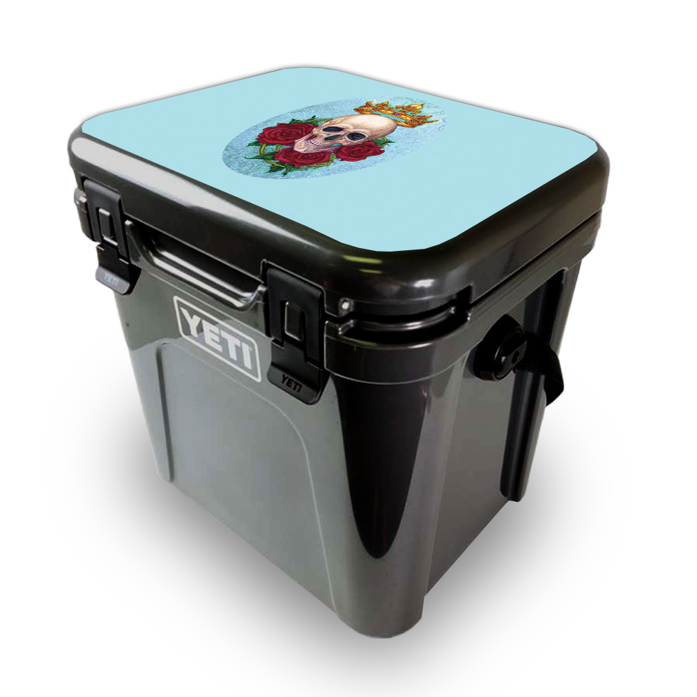 Picture of MightySkins YEROA24LID-Fancy Skull Skin for Yeti Roadie 24 Hard Cooler Lid - Fancy Skull