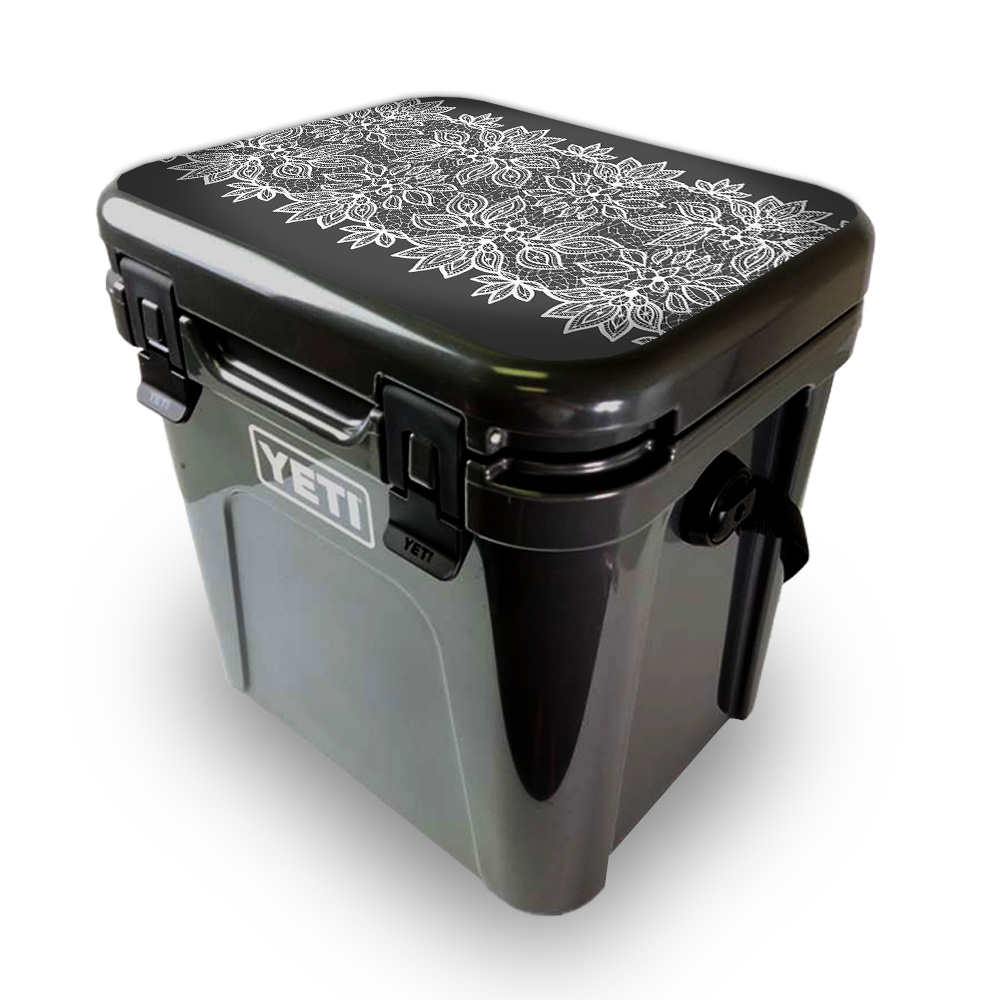 Picture of MightySkins YEROA24LID-Floral Lace Skin for Yeti Roadie 24 Hard Cooler Lid - Floral Lace