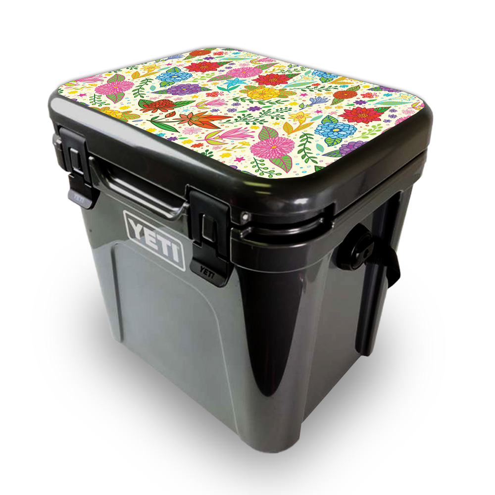 Picture of MightySkins YEROA24LID-Flower Garden Skin for Yeti Roadie 24 Hard Cooler Lid - Flower Garden