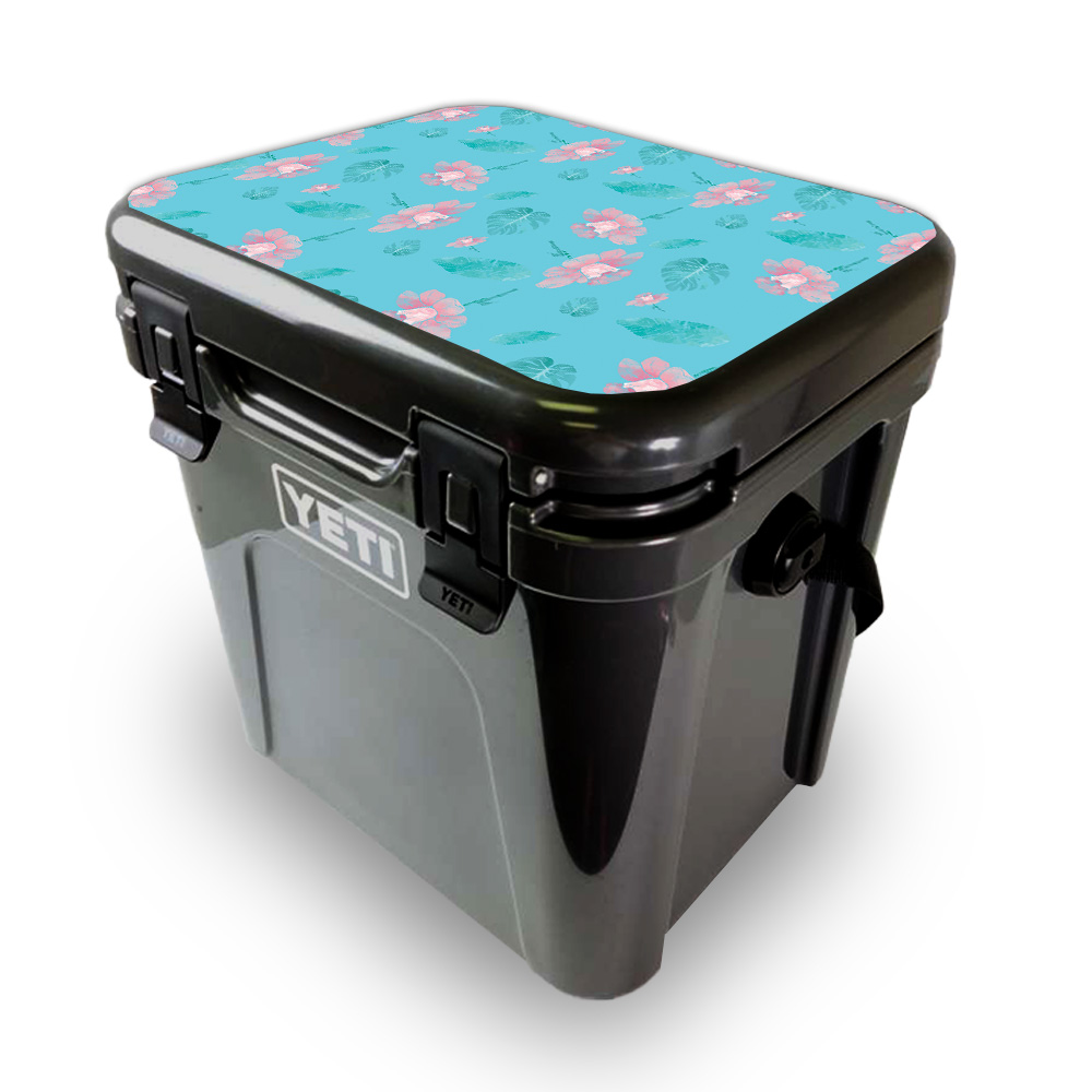 Picture of MightySkins YEROA24LID-Water Flowers Skin for Yeti Roadie 24 Hard Cooler Lid - Water Flowers