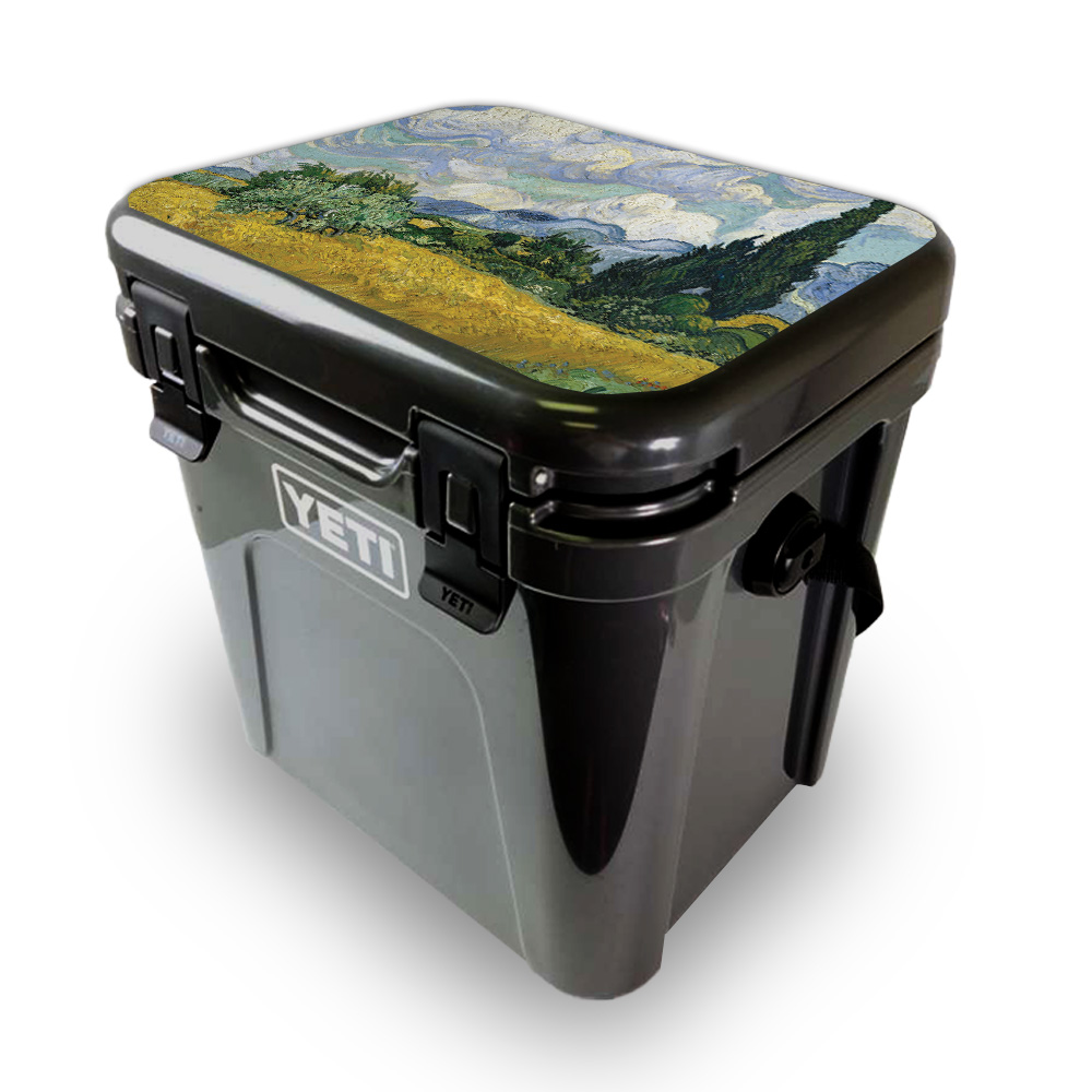 Picture of MightySkins YEROA24LID-Wheatfield With Cypresses Skin for Yeti Roadie 24 Hard Cooler Lid - Wheatfield with Cypresses