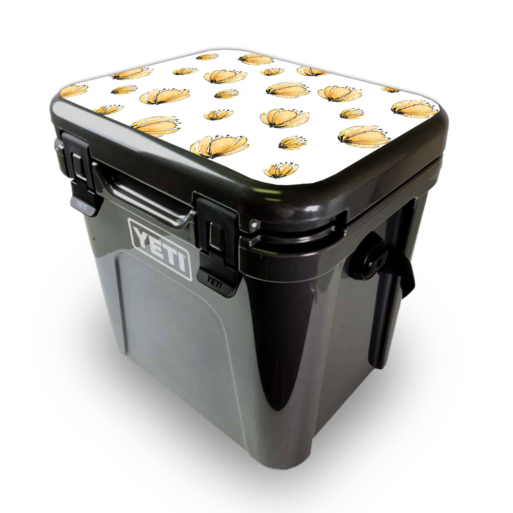 Picture of MightySkins YEROA24LID-Yellow Poppy Skin for Yeti Roadie 24 Hard Cooler Lid - Yellow Poppy