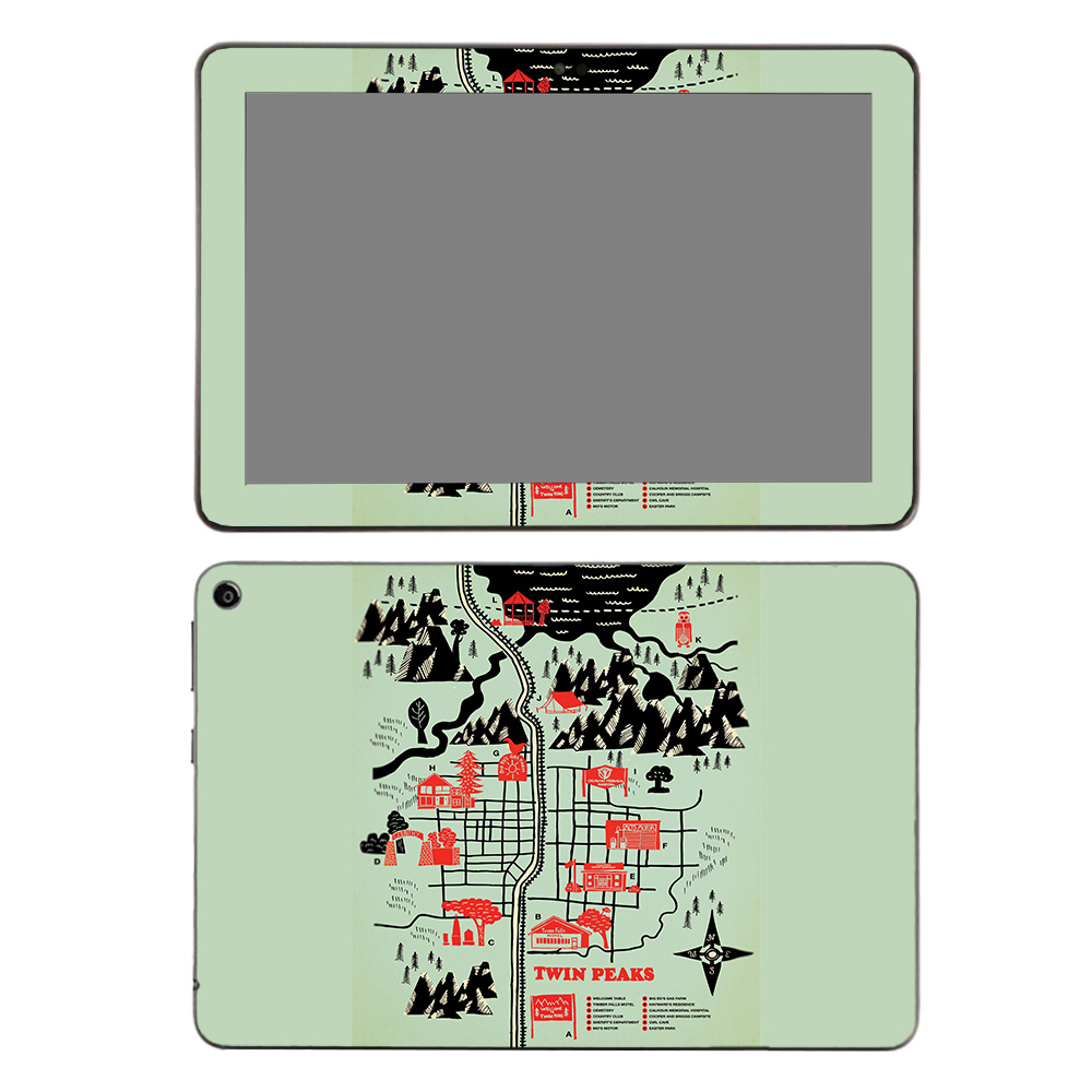 AMFIHD82-Twin Peaks Map Skin for Amazon Fire HD 8 2020 - Twin Peaks Map -  MightySkins