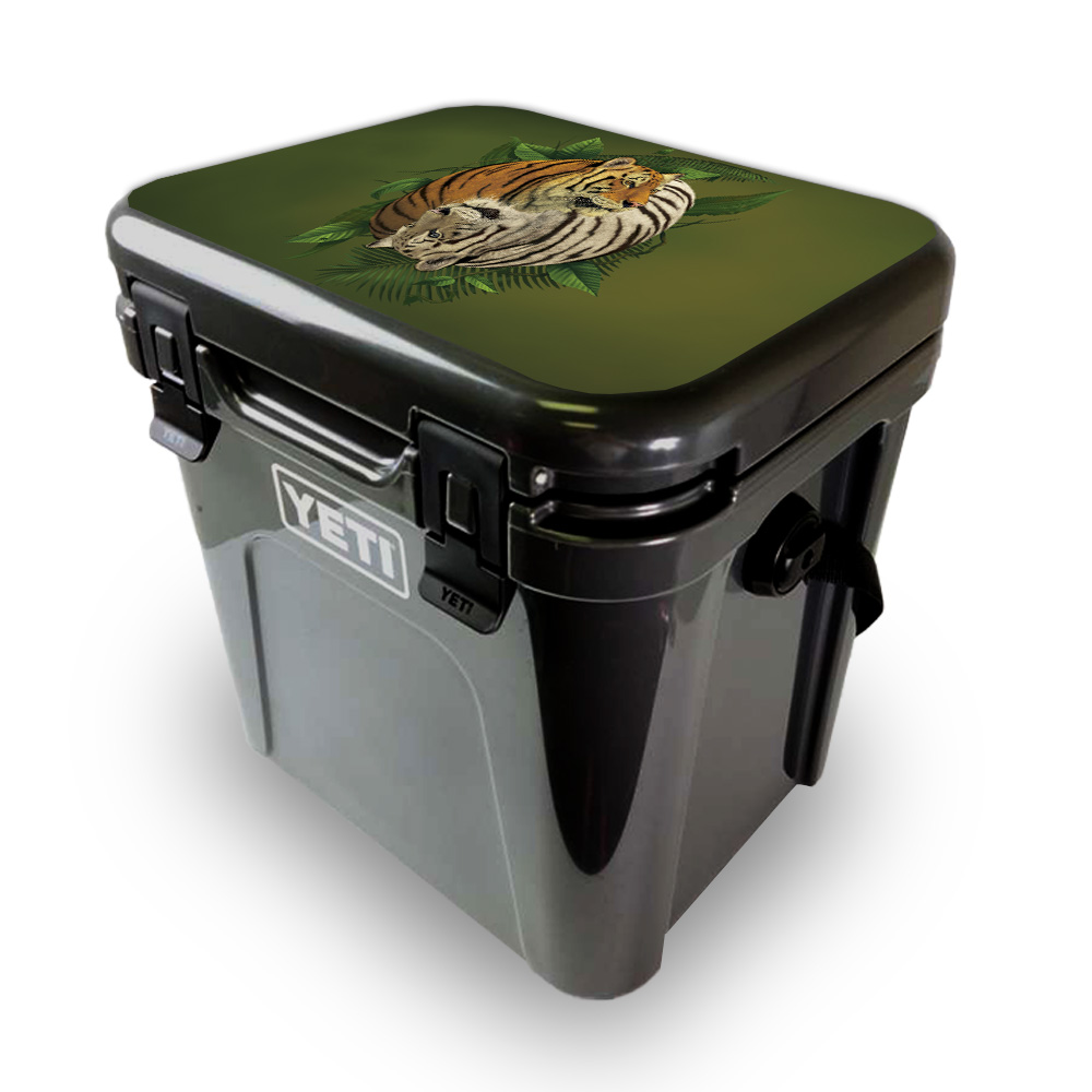 Picture of MightySkins YEROA24LID-Tiger Yin Yang Skin for Yeti Roadie 24 Hard Cooler Lid - Tiger Yin Yang