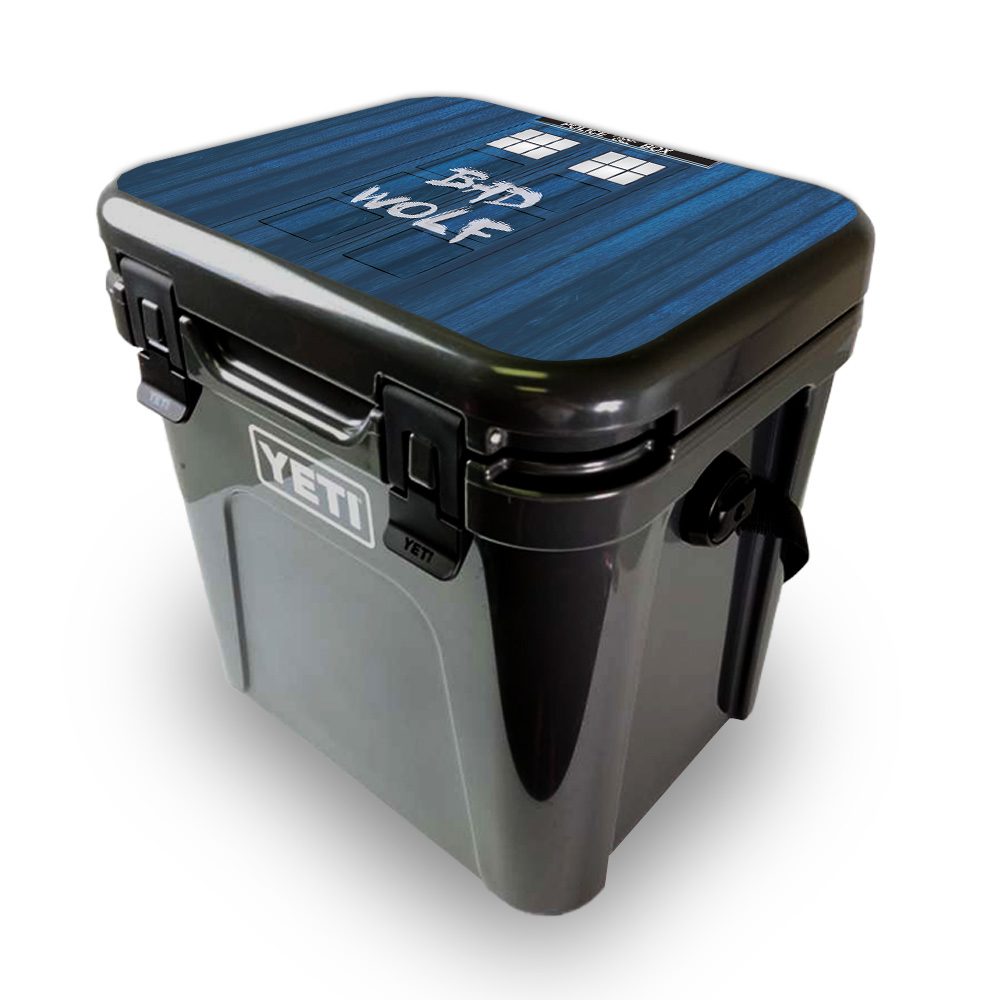 Picture of MightySkins YEROA24LID-Time Lord Box Skin for Yeti Roadie 24 Hard Cooler Lid - Time Lord Box